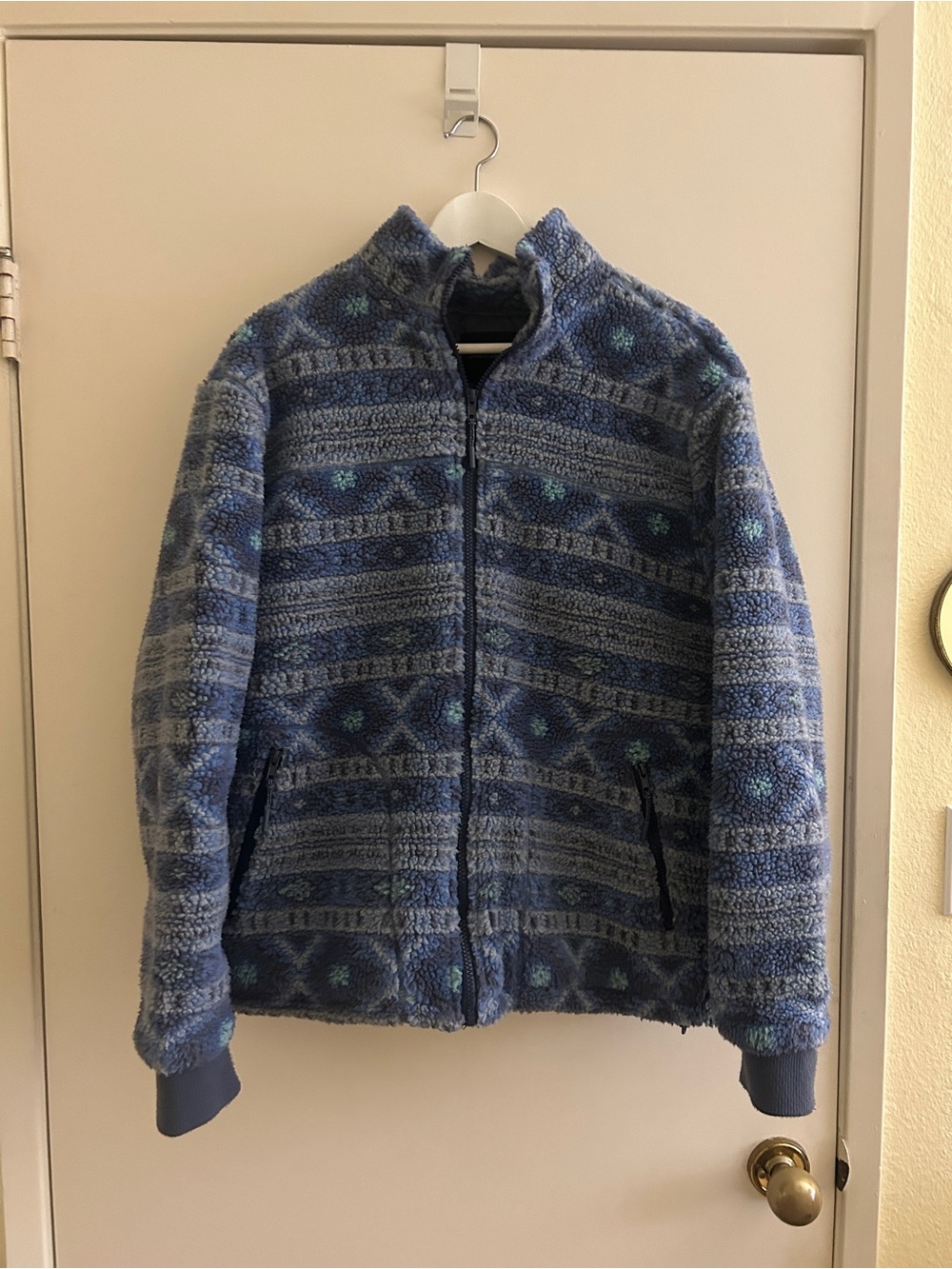 Lavender-Blue Sherpa Zip Jacket